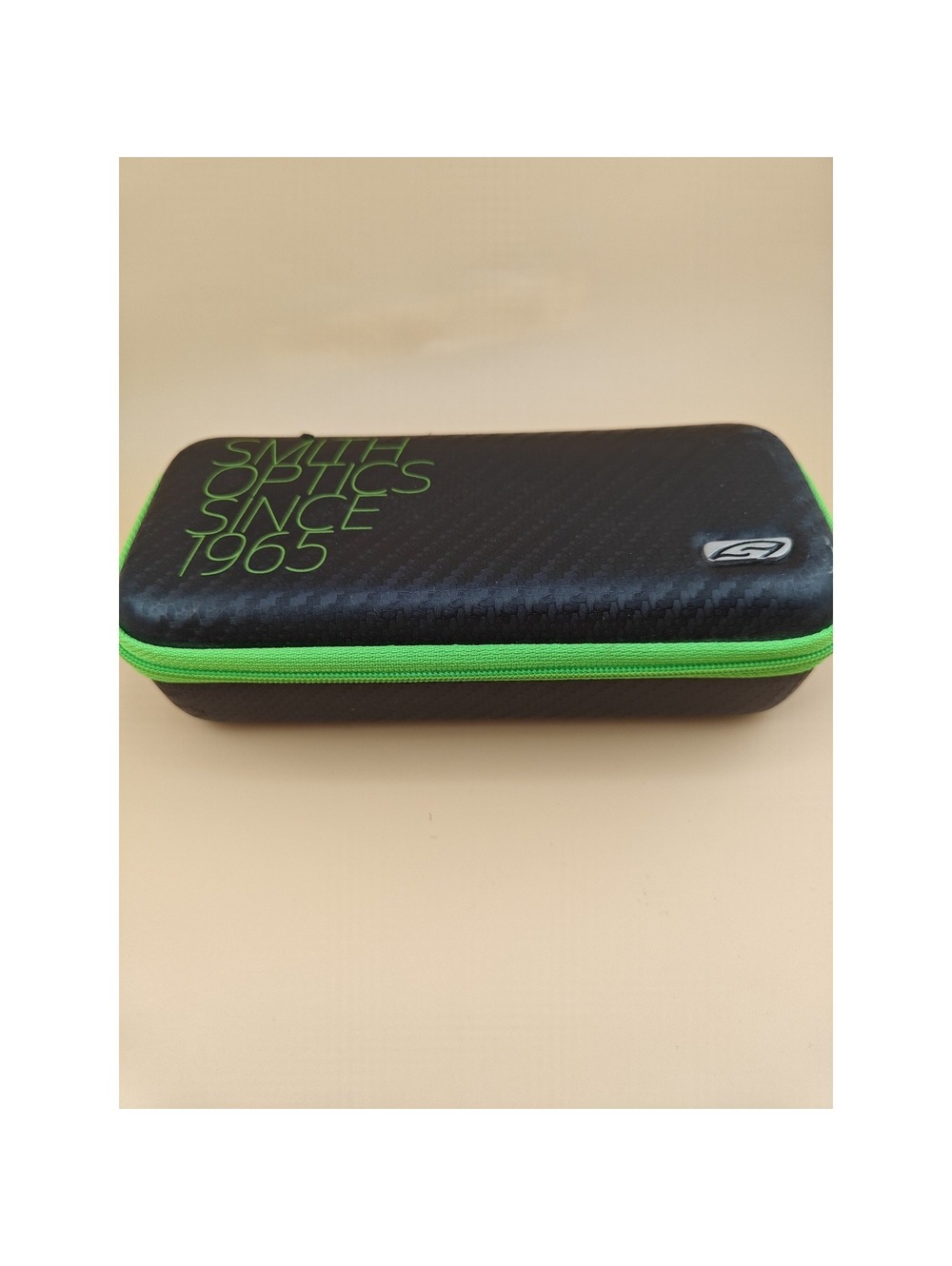 Smith Optics Eyewear Hard Case Zipper Clamshell Protective Black Green